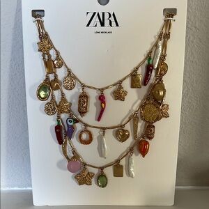 Zara Gold Charm Necklace